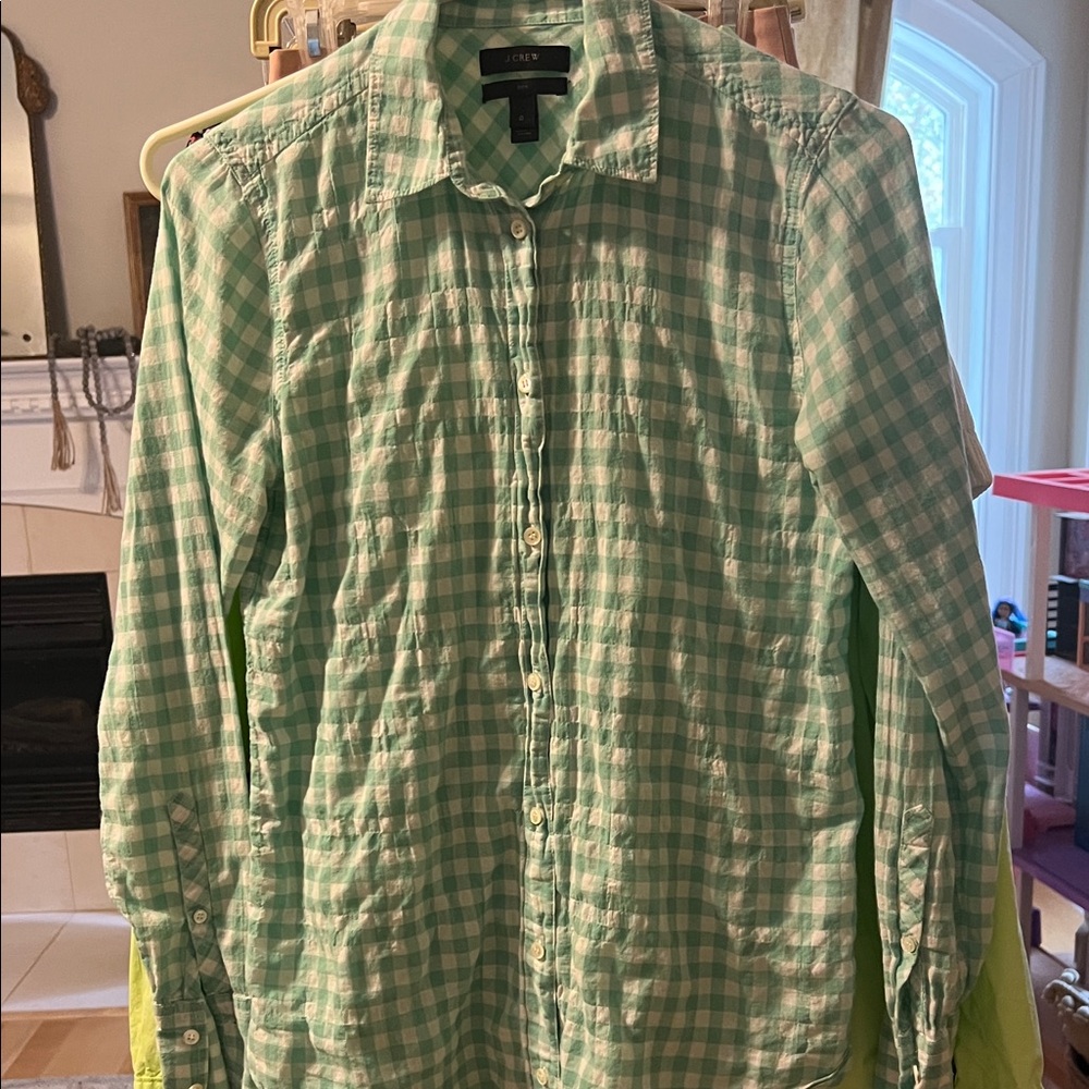 J Crew gingham shirt